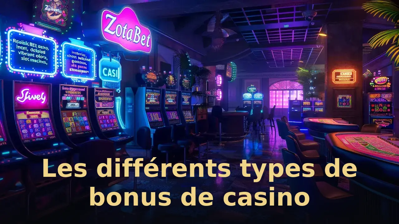 Les différents types de bonus de casino